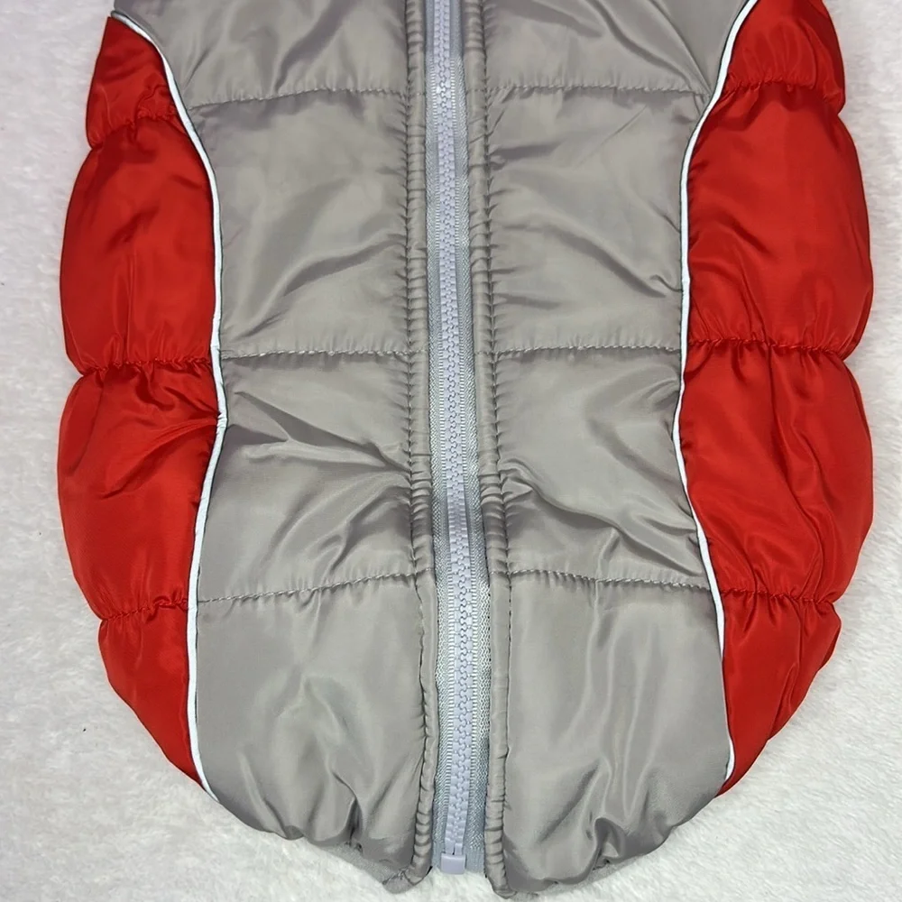 Winter Dog Coat 2XL Red and Gray